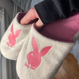 Vintage y2k playboy platform slippers